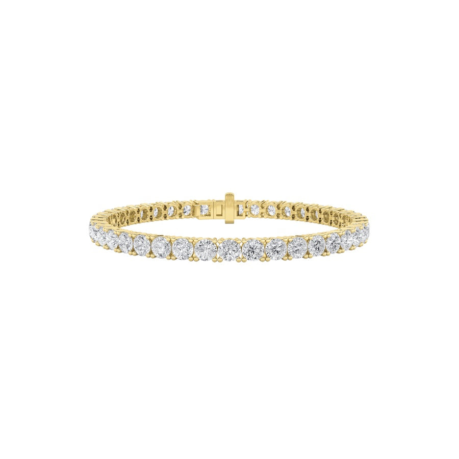 8Cttw Round Shaped Lab Grown Diamond Tennis Bracelet in 14K Gold (F/VS)