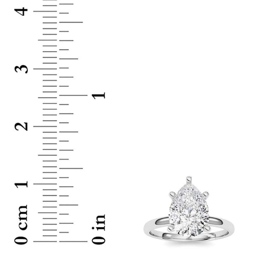 Pear Shape Lab Grown Diamond Classic Solitaire Ring lab grown diamond