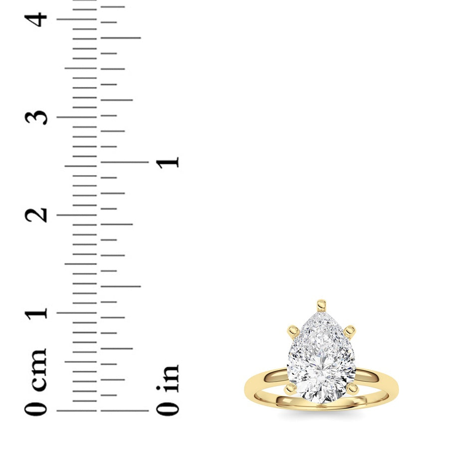 Pear Shape Lab Grown Diamond Classic Solitaire Ring lab grown diamond