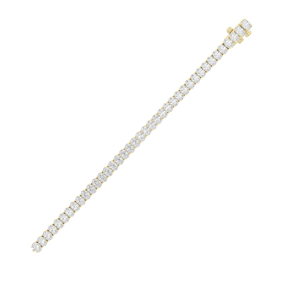 15Cttw Oval Shaped Lab Grown Diamond North South Bracelet in 14K Gold (F/VS)