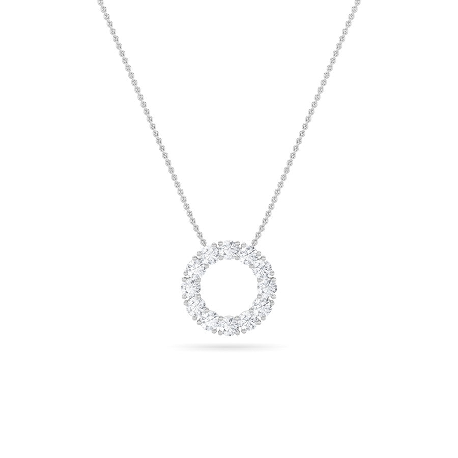 Round Shape Circle Pendant lab grown diamond