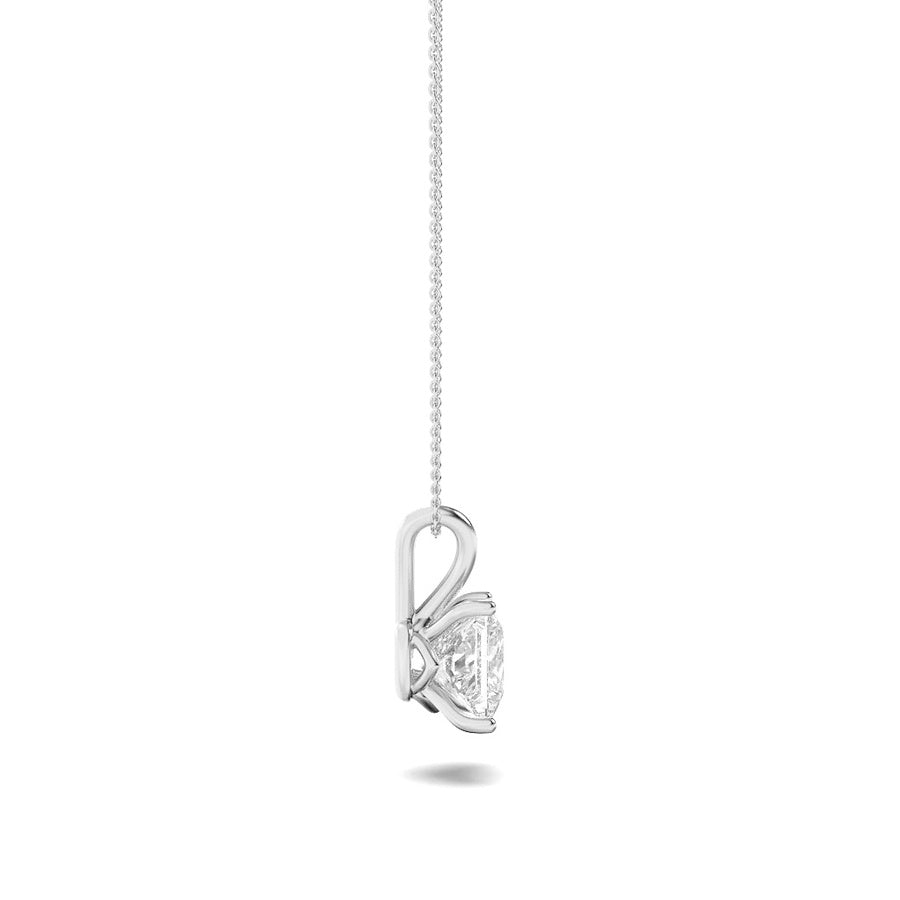 Princess Shape Split Bale Solitaire Pendant lab grown diamond