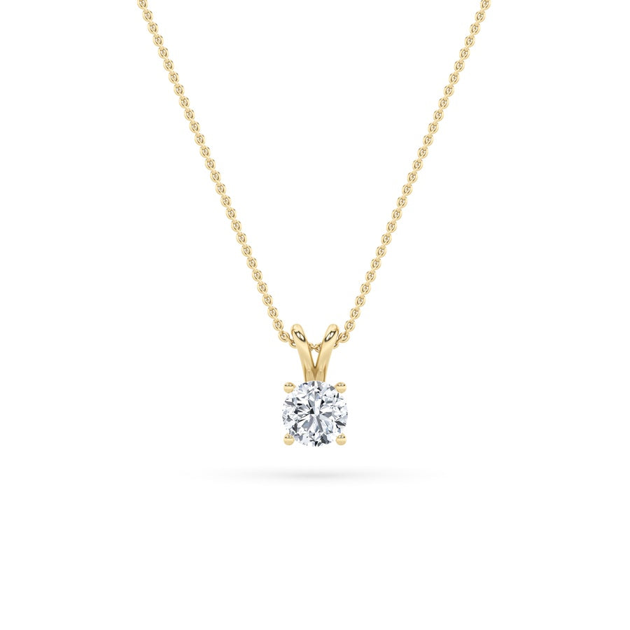 Round Shape Split Bale Solitaire Pendant lab grown diamond