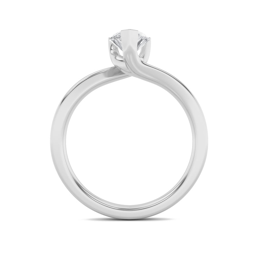 Pear Shape Bypass Shank Engagement Ring lab grown diamond