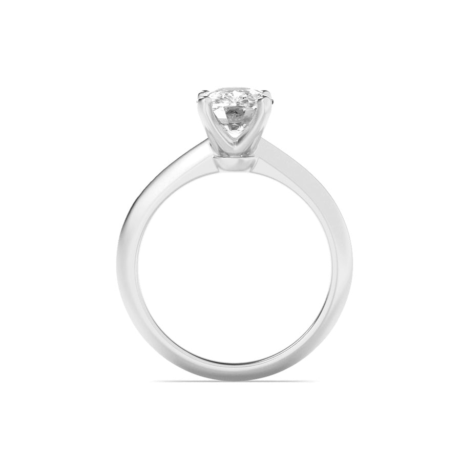 1Cttw Elongated Cushion Shaped Lab Grown Diamond (F/VS) Knife Edge Shank Solitaire Engagement Ring in 14K Gold