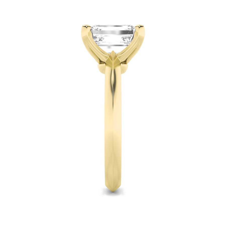 2Cttw Radiant Shaped Lab Grown Diamond (F/VS) Knife Edge Shank Solitaire Engagement Ring in 14K Gold