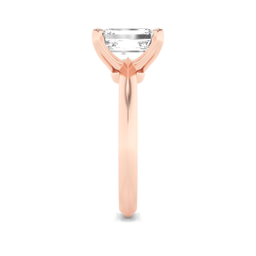 2Cttw Radiant Shaped Lab Grown Diamond (F/VS) Knife Edge Shank Solitaire Engagement Ring in 14K Gold