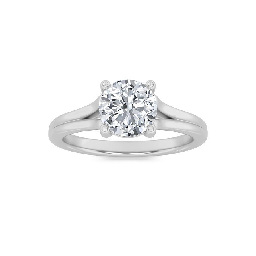 Round Shape Split Shank Solitaire Engagement Ring lab grown diamond