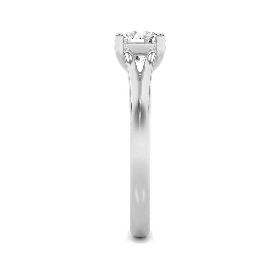 Round Shape Split Shank Solitaire Engagement Ring lab grown diamond