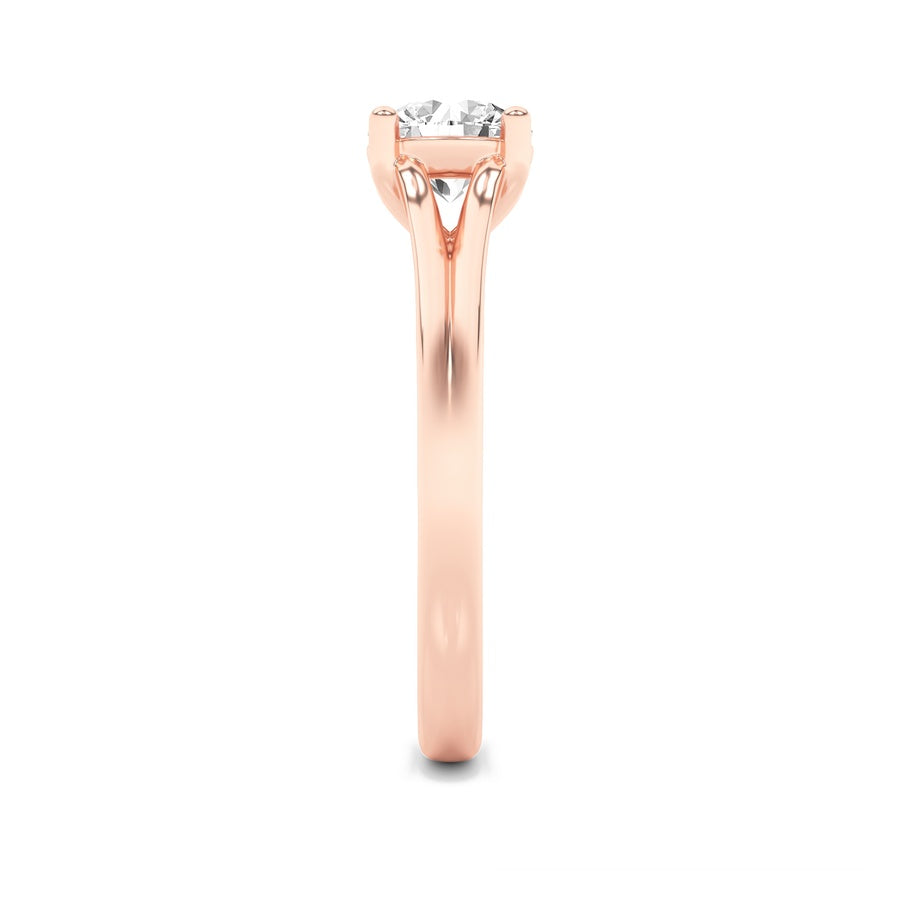Round Shape Split Shank Solitaire Engagement Ring lab grown diamond