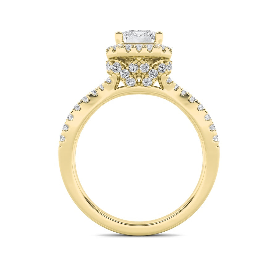 Radiant Shape Ring lab grown diamond