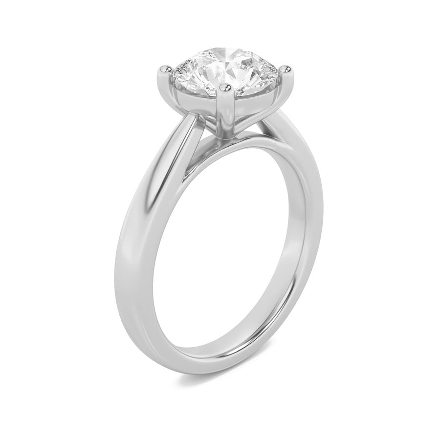 1Cttw Round Shaped Lab Grown Diamond (F/VS) InsertJacket Ring in 14K Gold