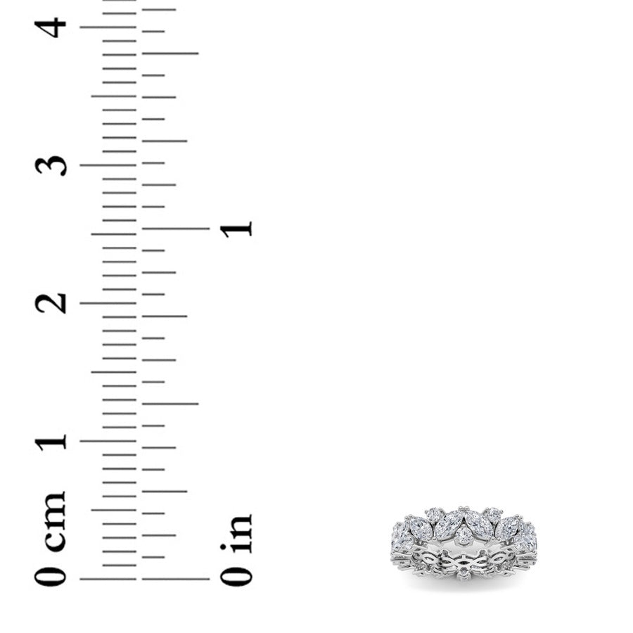 Marquise Shape Eternity Band Ring lab grown diamond
