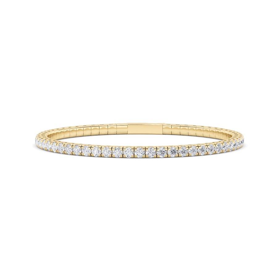 5.5Cttw Round Shaped Lab Grown Diamond (GVS)  Bracelet in 14K Gold