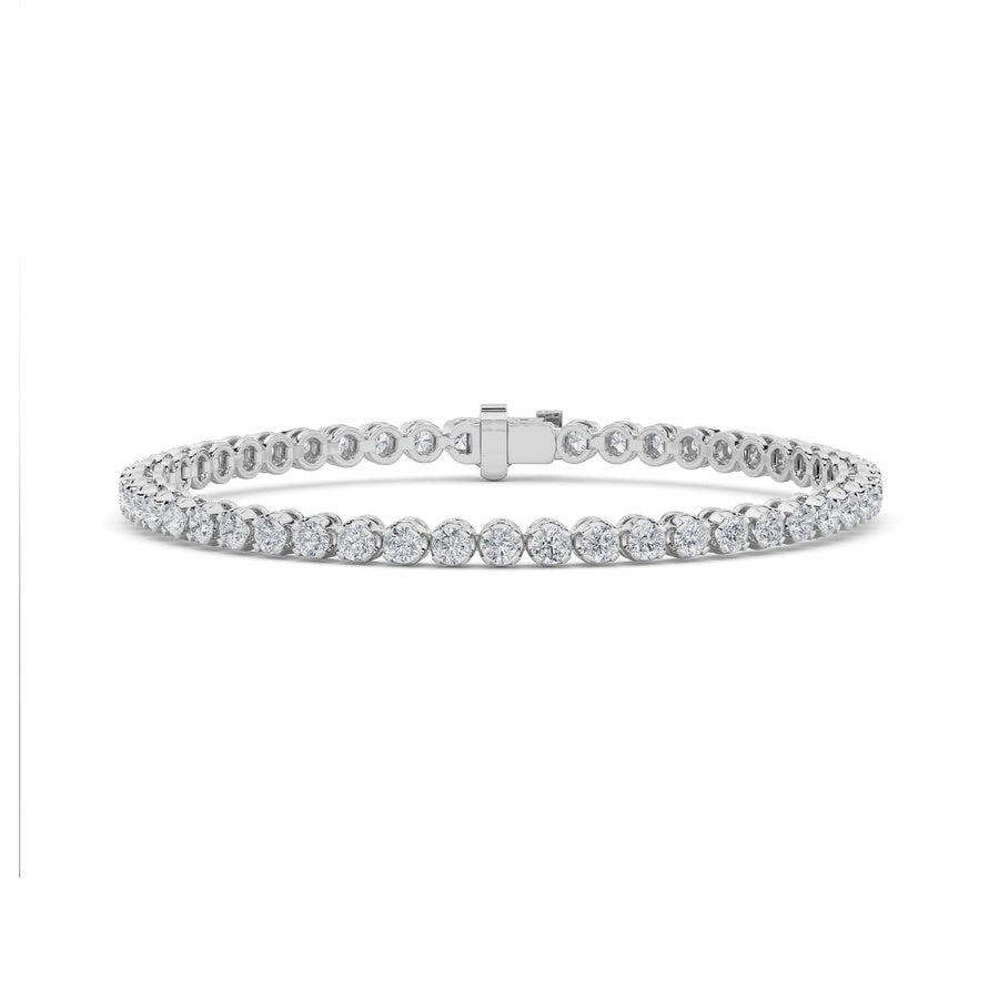 8Cttw Round Shaped Lab Grown Diamond (F/VS)  Bracelet in 14K Gold