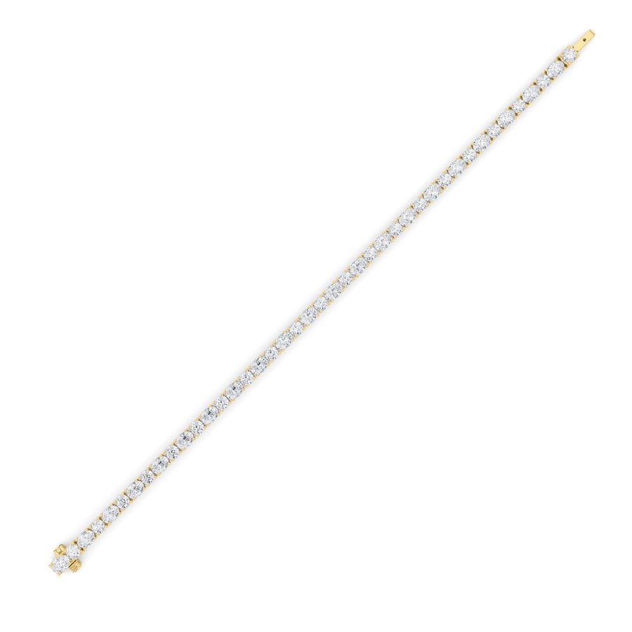 6.75Cttw Oval Shaped Lab Grown Diamond (F/VS) Bracelet in 14K Gold