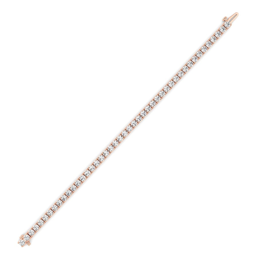 10Cttw Round Shaped Lab Grown Diamond (F/VS) Bracelet in 14K Gold