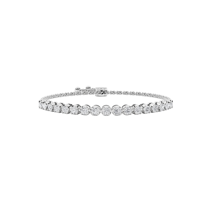 Round Shape Bolo Bracelet lab grown diamond