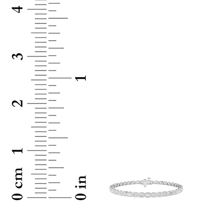 10cttw Emerald Lab Grown Diamond (F/VS ) Braceletin 14K Gold