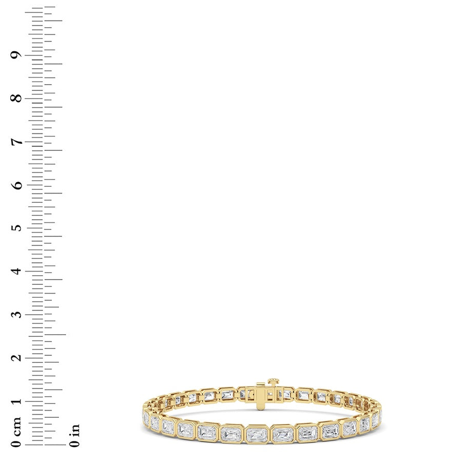 10cttw Emerald Lab Grown Diamond (F/VS ) Braceletin 14K Gold