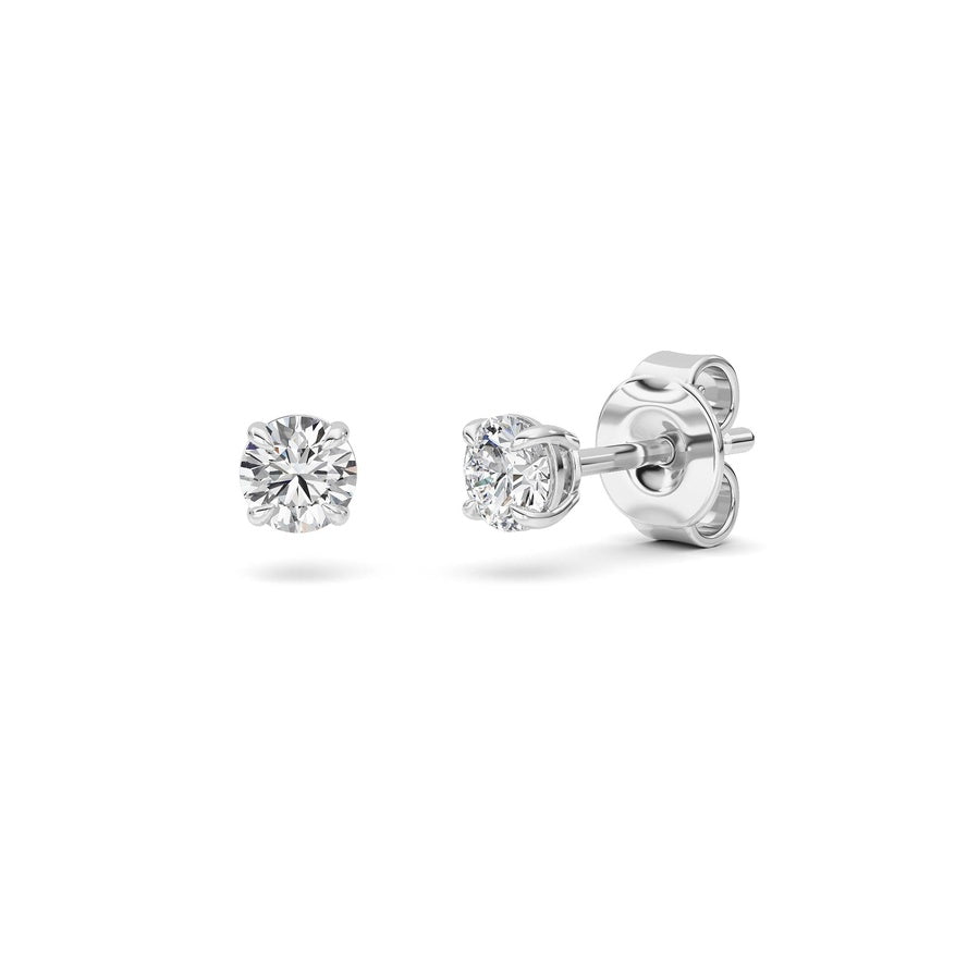 Silver, 14K White Gold Earring KJ00206E.RD-0.5-61F