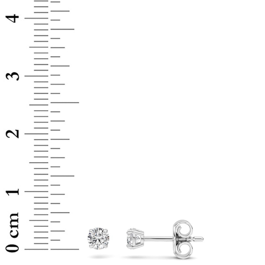Silver, 14K White Gold Earring KJ00206E.RD-0.5-61F
