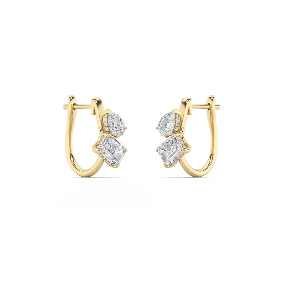 Mixed Shape Toi Et Moi Fashion Earrings lab grown diamond