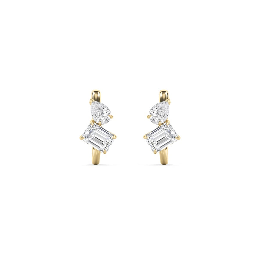 Mixed Shape Toi Et Moi Fashion Earrings lab grown diamond