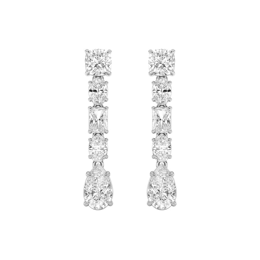 6.5Cttw Pear Shaped Lab Grown Diamond (F/VS) Dangle Earrings in 14K Gold