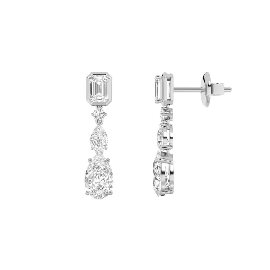 Pear Shape Dangle Earrings lab grown diamond