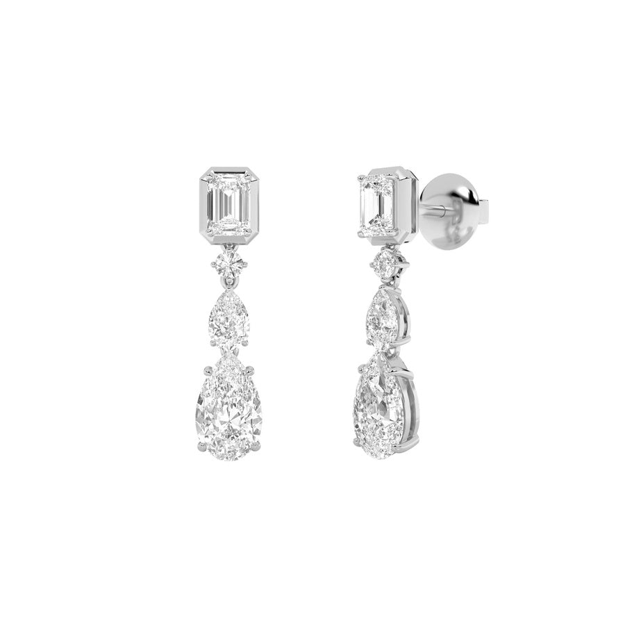 Pear Shape Dangle Earrings lab grown diamond