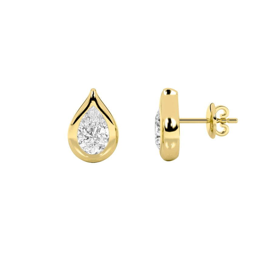 Pear Shape Stud Earrings lab grown diamond