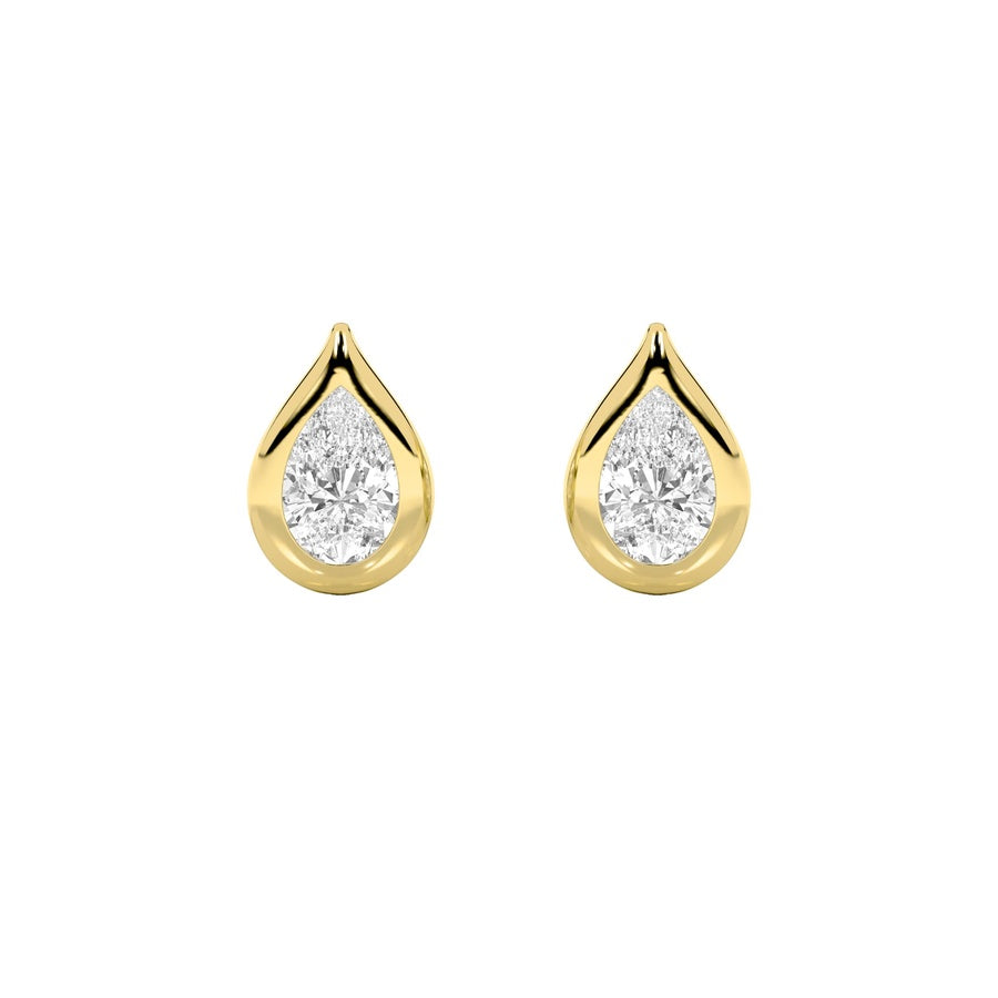 Pear Shape Stud Earrings lab grown diamond