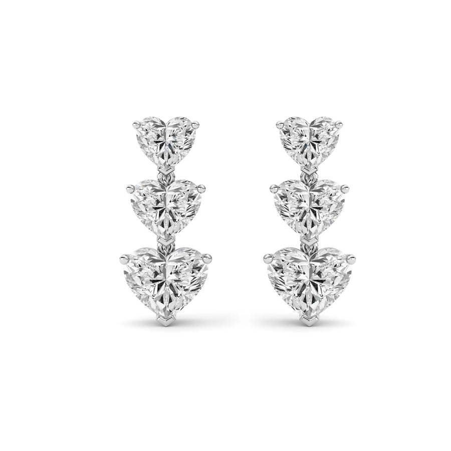 Heart Shape Earrings lab grown diamond