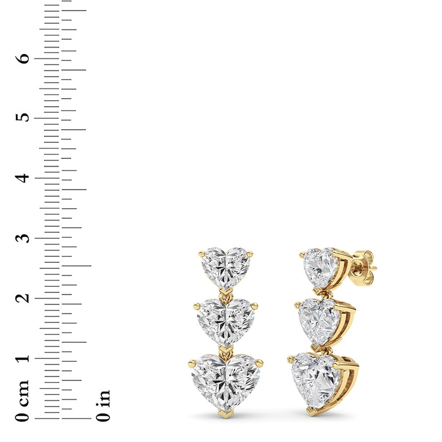 Heart Shape Earrings lab grown diamond