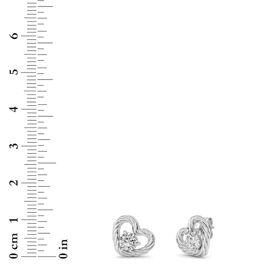 Silver, 14K White Gold Earring KJ02585E.RD-1-61F