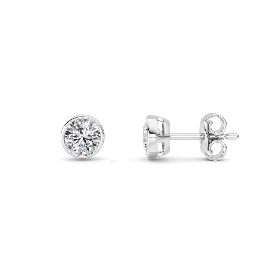Round Shape Earrings lab grown diamond