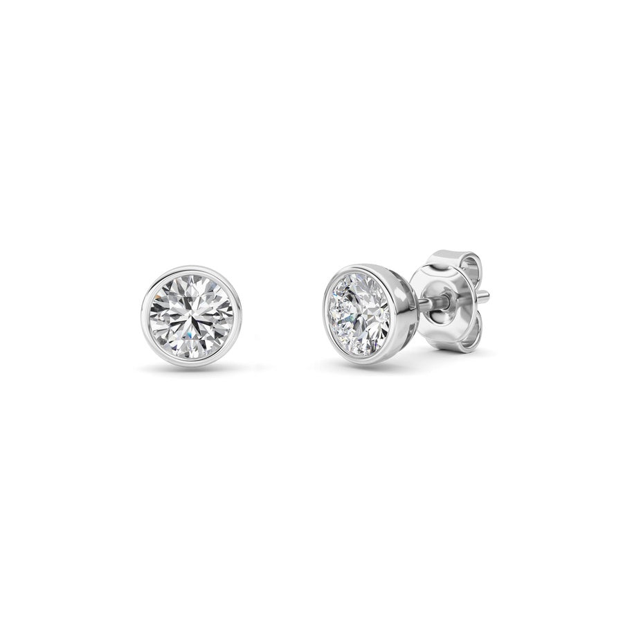 Round Shape Earrings lab grown diamond