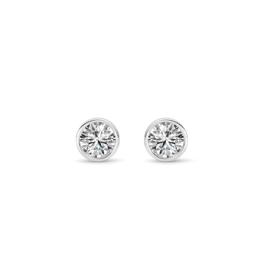 Round Shape Earrings lab grown diamond