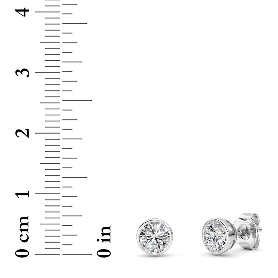 Round Shape Earrings lab grown diamond