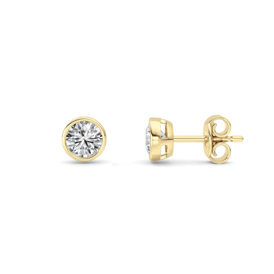 Round Shape Earrings lab grown diamond
