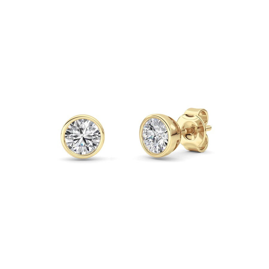 Round Shape Earrings lab grown diamond
