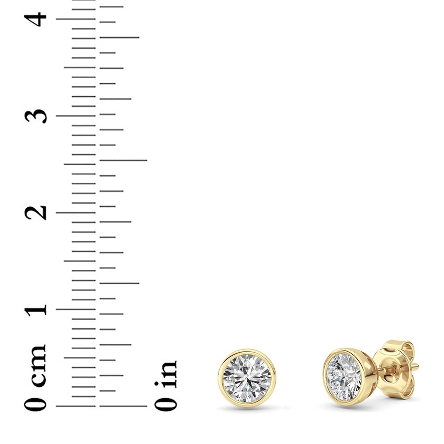 Round Shape Earrings lab grown diamond