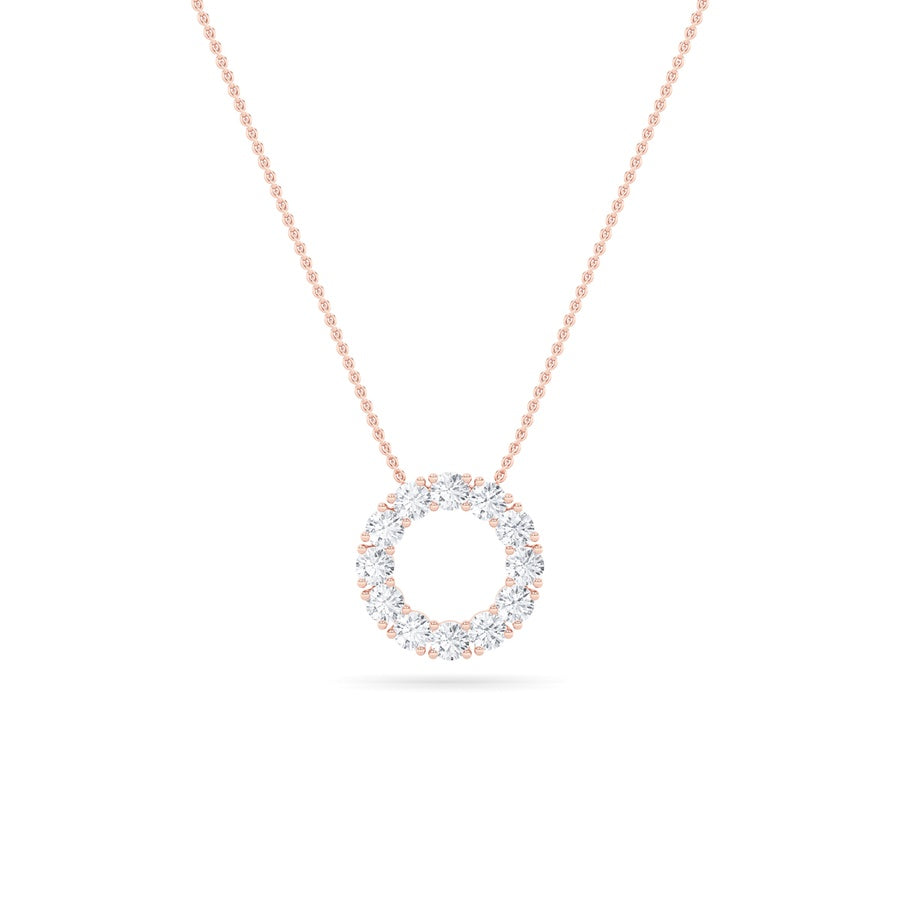 Round Shape Circle Pendant lab grown diamond