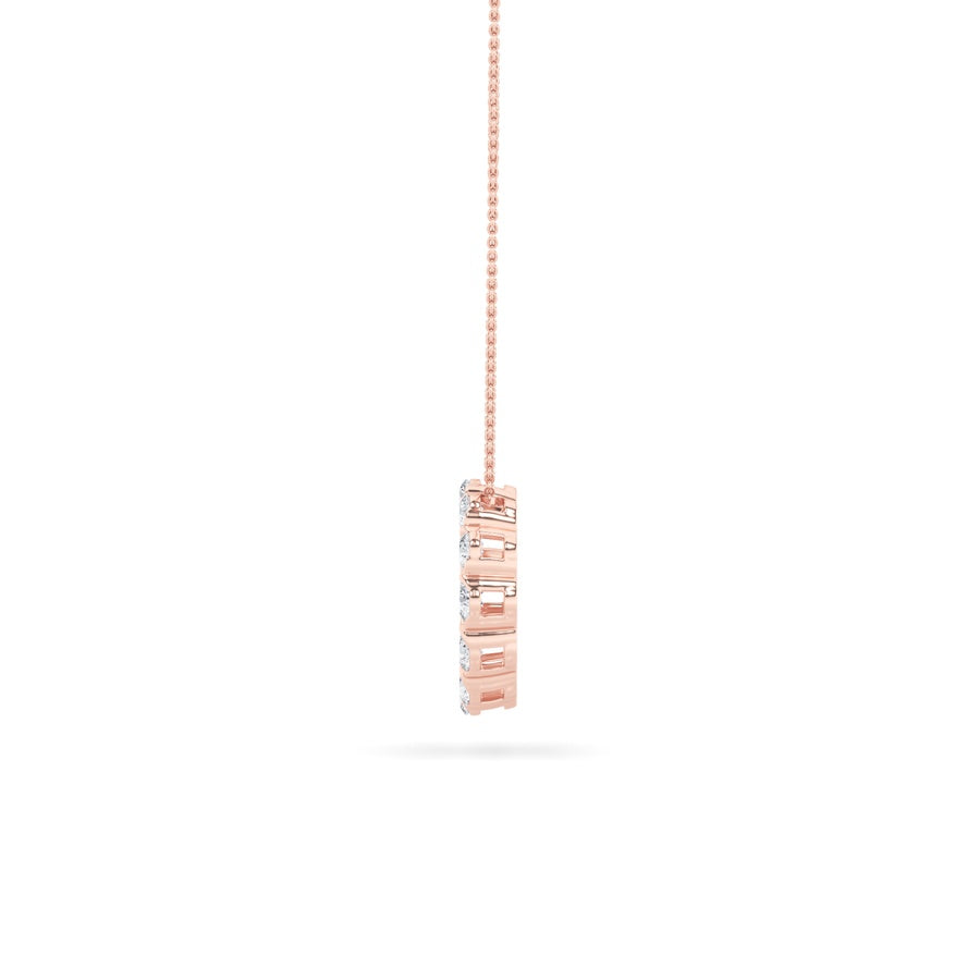 2Cttw Round Shaped Lab Grown Diamond (F/VS) CirclePendant in 14K Gold