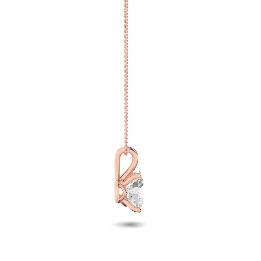 Cushion Shape Split Bale Solitaire Pendant lab grown diamond