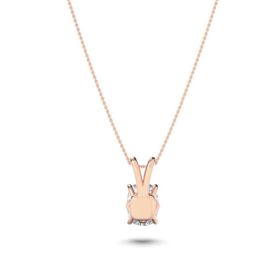 Cushion Shape Split Bale Solitaire Pendant lab grown diamond