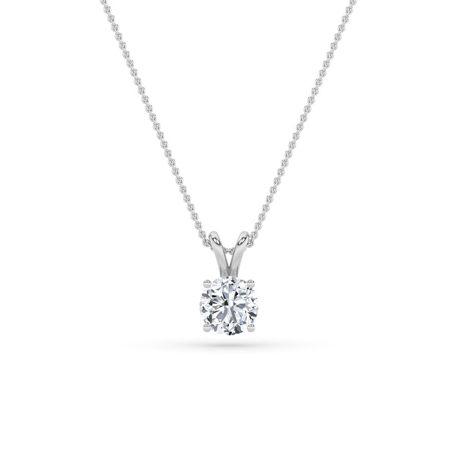 Round Shape Split Bale Solitaire Pendant lab grown diamond