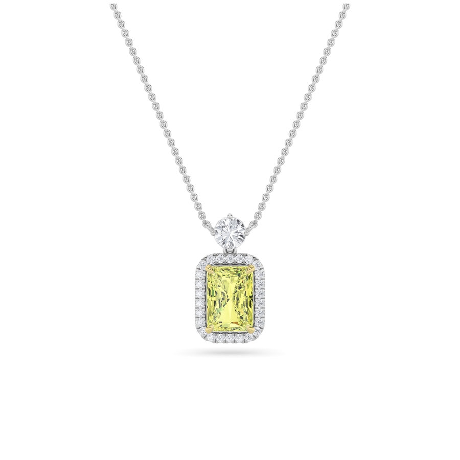 2.5Cttw Radiant Shaped Lab Grown Diamond (F/VS)  Necklace in 14K Gold