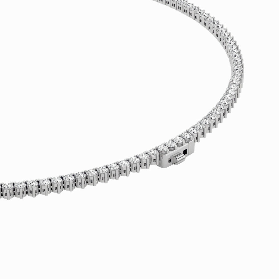 Round Shape Three Prong Graduating Necklace lab grown diamond